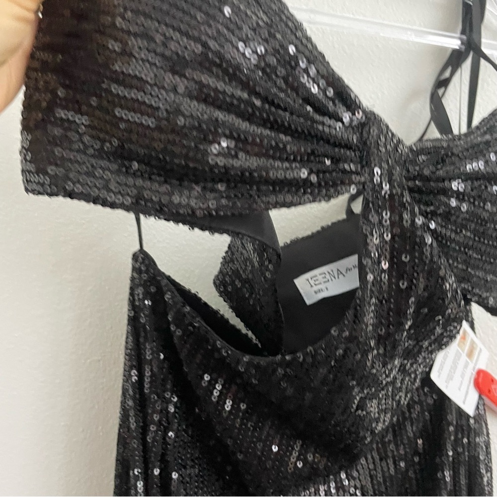 NWT Mac Duggal black sequin cutout dress - Picture 3 of 7
